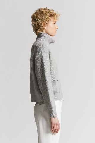 Alpaca, cashmere, silk and wool yarn sweater