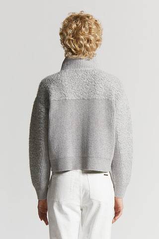 Alpaca, cashmere, silk and wool yarn sweater