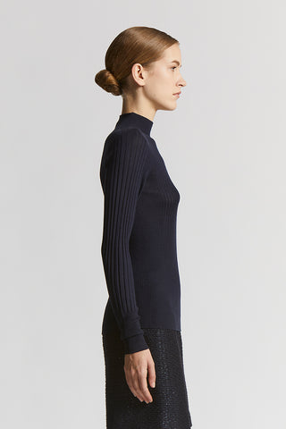 Cashmere and silk rib-knit sweater