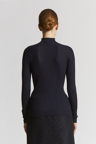 Cashmere and silk rib-knit sweater