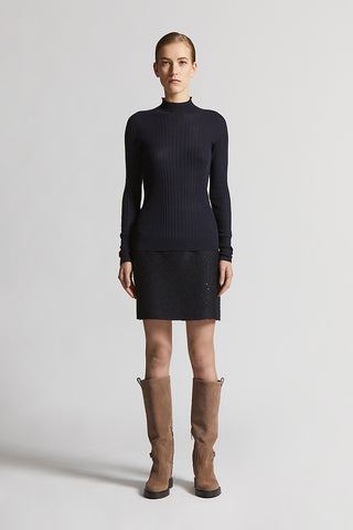 Cashmere and silk rib-knit sweater