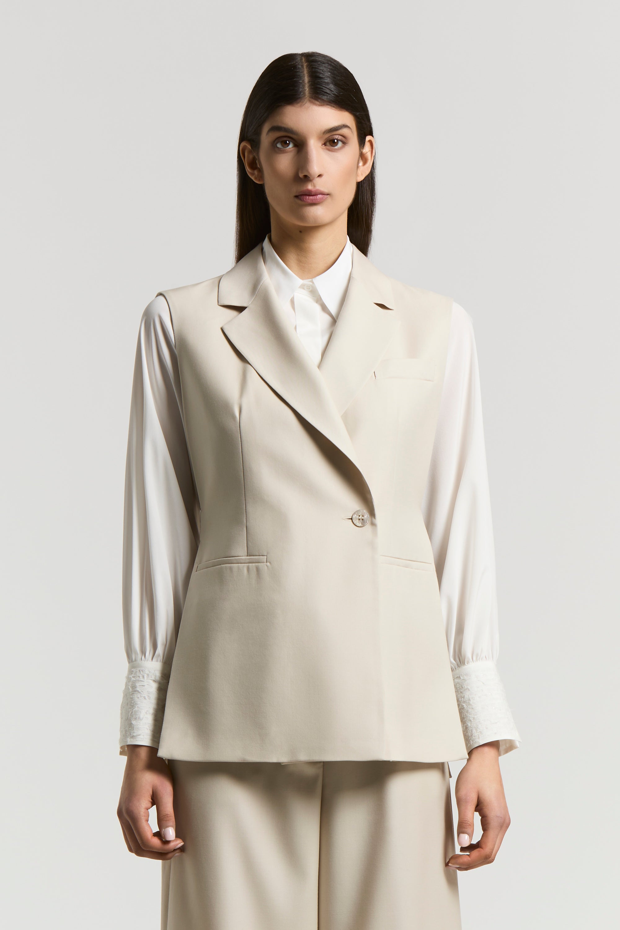 Gilet in twill di pura lana Peserico - Main Image