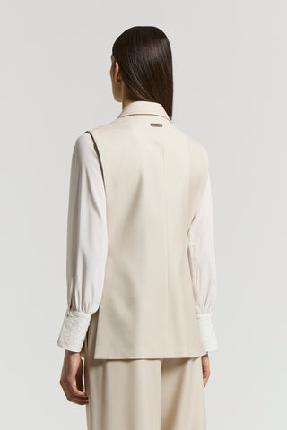 Pure wool twill vest