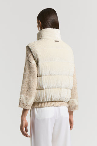 Viscose corduroy and down vest
