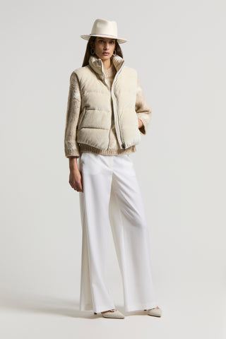 Viscose corduroy and down vest