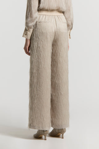 Jacquard fil coupé trousers