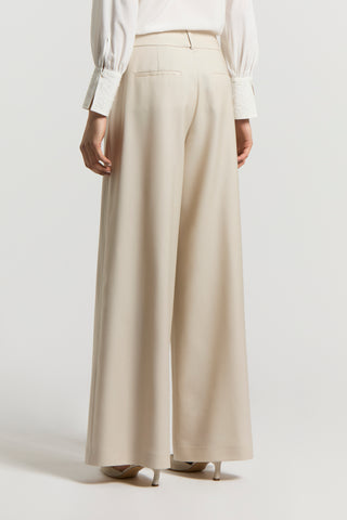 Pure wool twill trousers