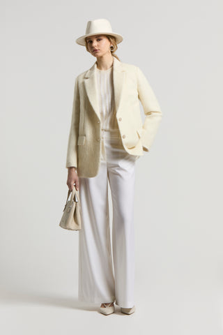 Pure wool twill trousers