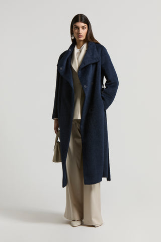 Baby alpaca and wool cloth coat