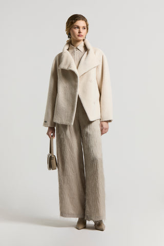 Alpaca and wool cloth coat