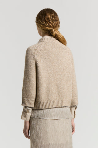 Wool and blown alpaca sweater