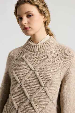 Wool and blown alpaca sweater