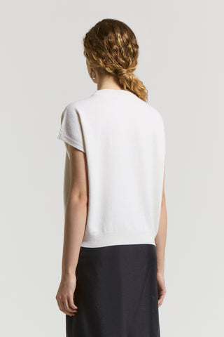 Cashmere, silk and wool yarn sweater