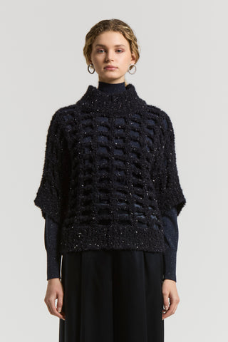 Lurex and alpaca wool sweater