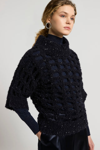 Lurex and alpaca wool sweater