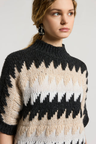 Alpaca wool sweater with sequins