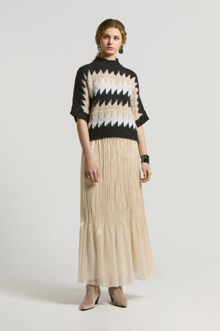 Alpaca wool sweater with sequins