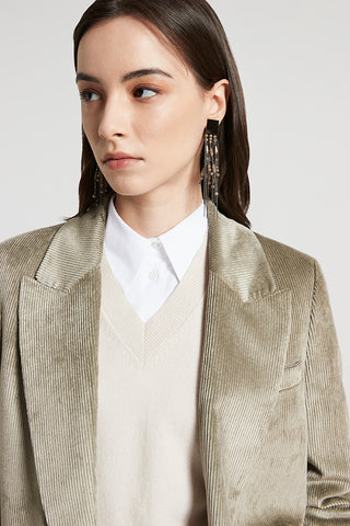 Drop earrings with demi-fine crystals