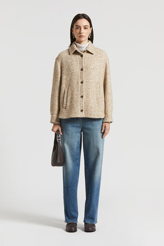 Pure cashmere turtleneck sweater with lurex