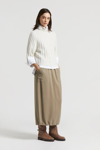 Alpaca-yarn sweater with cashmere, silk and wool