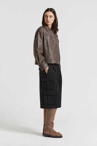 Pure wool cordonet crew-neck sweater with sequins