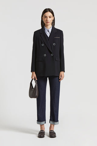 Cashmere and silk short-sleeved sweater