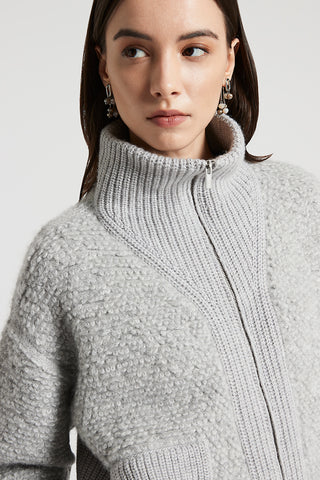 Alpaca, cashmere, silk and wool yarn sweater