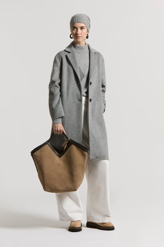 Soft stretch cotton gabardine trousers