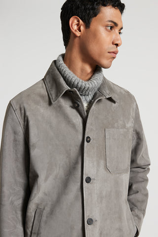 Suede overshirt
