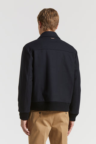 Wool and cashmere bomber jacket