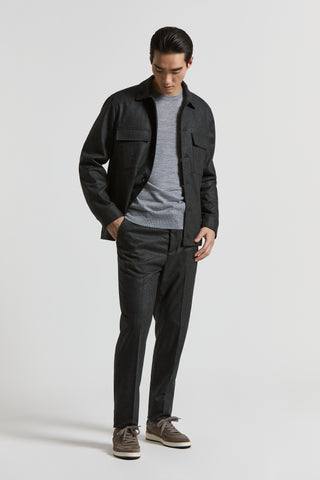 Wool-blend overshirt