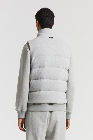 Down-padded wool and cashmere vest