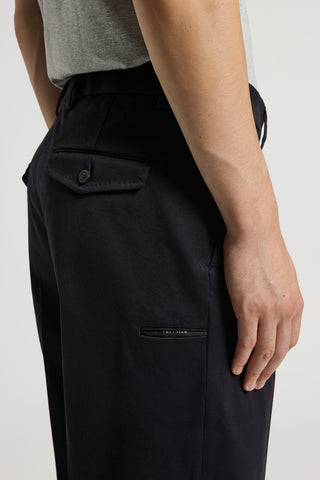 Heavy cotton stretch twill trousers