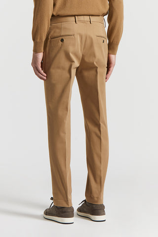 Peach-hand cotton gabardine chinos