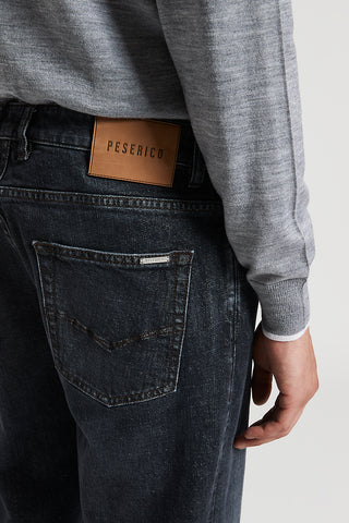 Dark carrot-fit denim jeans