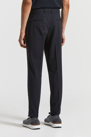 Stretch technical woollen trousers