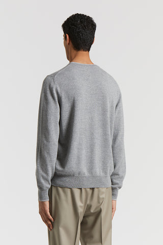 Wool and cashmere crew-neck sweater