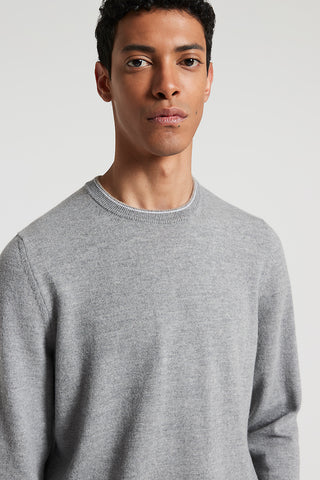 Wool and cashmere crew-neck sweater