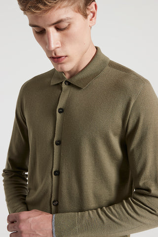 Wool polo shirt