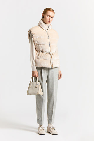 Wool and viscose flannel trousers