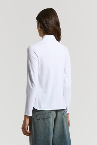 Stretch cotton poplin shirt