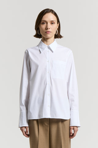 Stretch cotton poplin shirt