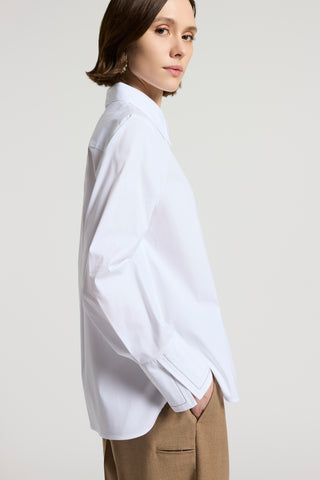 Stretch cotton poplin shirt