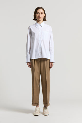 Stretch cotton poplin shirt