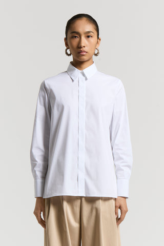 Stretch cotton poplin shirt