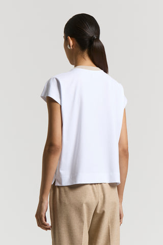 Stretch cotton jersey T-shirt