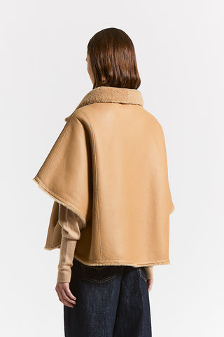 Real shearling cape