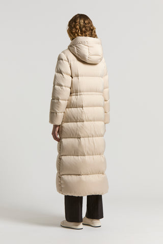 Long down jacket in WR technical duchess