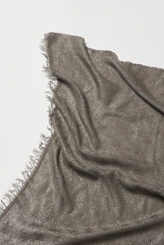 Ombre striped cape with lurex and sequins