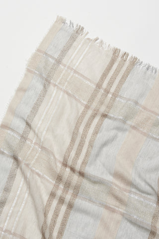 Wool, viscose and lurex-blend stole